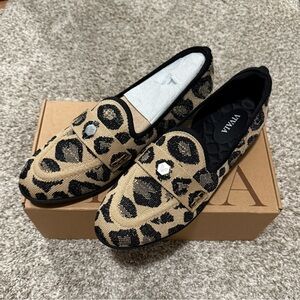 Almond-Toe Leopard Penny Loafers - brand new/never worn!